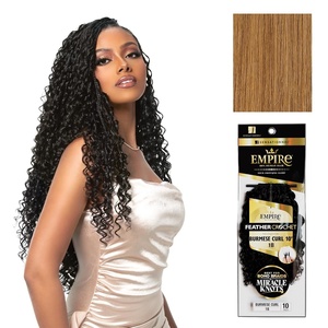 image:imageSensationnel Empire Feather Crochet BraidsBurmese Curl10in 1 JETBLACK27 HONEYBLONDE