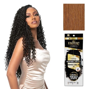 image:imageSensationnel Empire Feather Crochet BraidsBurmese Curl10in 1 JETBLACK30 LIGHTAUBURN
