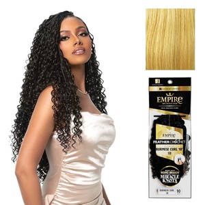 image:imageSensationnel Empire Feather Crochet BraidsBurmese Curl10in 1 JETBLACKS27613