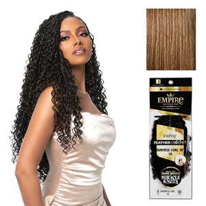 image:imageSensationnel Empire Feather Crochet BraidsBurmese Curl10in 1 JETBLACKS427