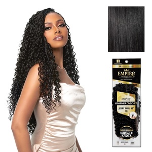 image:imageSensationnel Empire Feather Crochet BraidsJerry Curl10in 1 JETBLACK1 JETBLACK