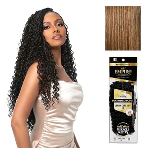 image:imageSensationnel Empire Feather Crochet BraidsJerry Curl10in 1 JETBLACKS427