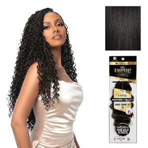 image:imageSensationnel Empire Feather Crochet BraidsLoose Crimp10in 1 JETBLACK1B OFFBLACK