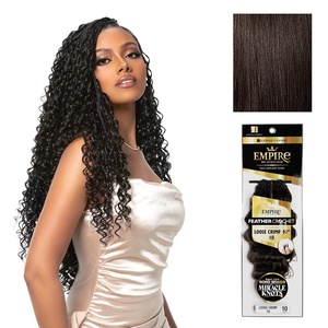 image:imageSensationnel Empire Feather Crochet BraidsLoose Crimp10in 1 JETBLACK2 DARKBROWN