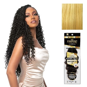 image:imageSensationnel Empire Feather Crochet BraidsLoose Crimp10in 1 JETBLACKS27613