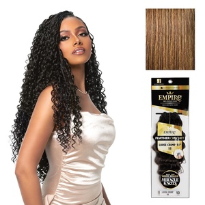 image:imageSensationnel Empire Feather Crochet BraidsLoose Crimp10in 1 JETBLACKS427