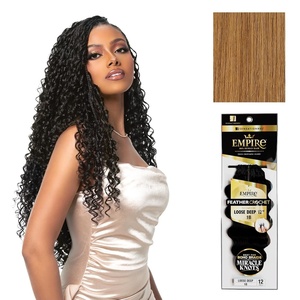 image:imageSensationnel Empire Feather Crochet BraidsLoose Deep12in 1 JETBLACK27 HONEYBLONDE