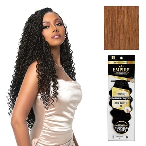 image:imageSensationnel Empire Feather Crochet BraidsLoose Deep12in 1 JETBLACK30 LIGHTAUBURN