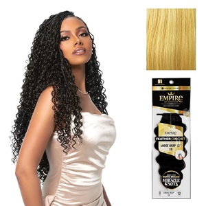 image:imageSensationnel Empire Feather Crochet BraidsLoose Deep12in 1 JETBLACKS27613