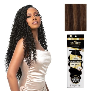 image:imageSensationnel Empire Feather Crochet BraidsLoose Deep12in 1 JETBLACKS430