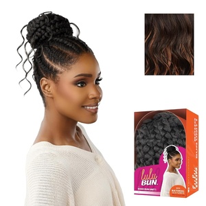 image:imageSensationnel Lulu Bun HairextensionsBoho Unit 11 JETBLACKF1B30
