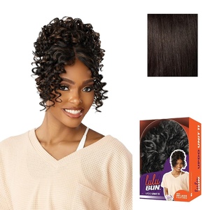image:imageSensationnel Lulu Bun Updo HairextensionsUnit 111 JETBLACK2 DARKBROWN