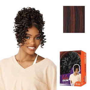 image:imageSensationnel Lulu Bun Updo HairextensionsUnit 111 JETBLACKF1B350