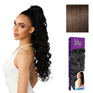 image:imageSensationnel Lulu Pony Ponytail DrawstringAlina 1 JETBLACK4 MEDBROWN