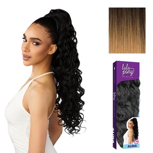 image:imageSensationnel Lulu Pony Ponytail DrawstringAlina 1 JETBLACKT227