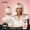 image:imageSensationnel Empire Bob Humanhair WigStraight Cut 10 inchSILVERPINK