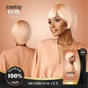 image:imageSensationnel Empire Bob Humanhair WigMushroom Cut 1 JETBLACKROSEGOLD