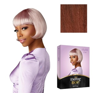 image:imageSensationnel Empire Bob Humanhair WigBubble Cut 1 JETBLACKCOPPERCHARM