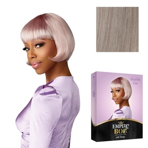image:imageSensationnel Empire Bob Humanhair WigBubble Cut 1 JETBLACKICYSILVER