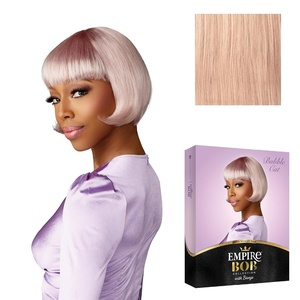 image:imageSensationnel Empire Bob Humanhair WigBubble Cut 1 JETBLACKSILVERPINK