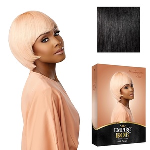 image:imageSensationnel Empire Bob Humanhair WigMushroom Cut 1 JETBLACK1 JETBLACK