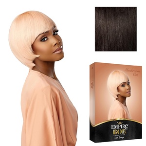 image:imageSensationnel Empire Bob Humanhair WigMushroom Cut 1 JETBLACK2 DARKBROWN