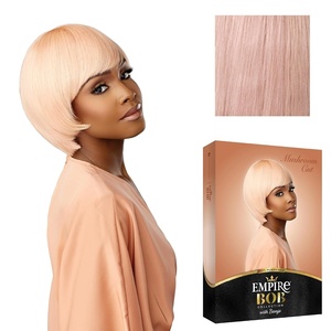 image:imageSensationnel Empire Bob Humanhair WigMushroom Cut 1 JETBLACKSMOKYLAVENDER