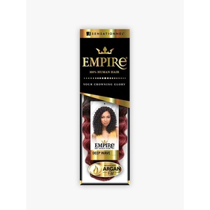 image:imageSensationnel Empire Curly Human HairDeep Wave10 inch 1 JETBLACKBG BURGANDY