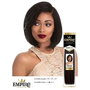 image:imageSensationnel Empire Perm Yaki Weave10 inch 1 JETBLACK4 MEDBROWN