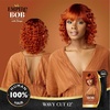 image:imageSensationnel Empire Bob Humanhair WigWavy Cut 12 Inch 1 JETBLACKFIERYRED