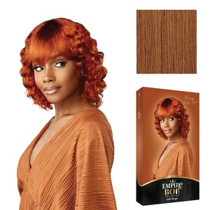 image:imageSensationnel Empire Bob Humanhair WigWavy Cut 12 Inch 1 JETBLACKGOLDENBLONDE