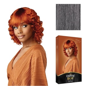 image:imageSensationnel Empire Bob Humanhair WigWavy Cut 12 Inch 1 JETBLACKM44