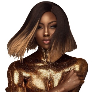 image:imageSensationnel Empire Gold Yaki Weave8 inch 1 JETBLACK4 MEDBROWN