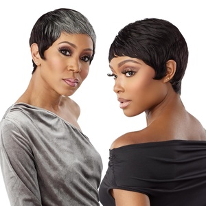 image:imageSensationnel Empire Human Hair WigSalt And Pepper Evie 27 HONEYBLONDERED